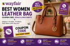 Wayfair Best Women Leather Bag Coupon Code, Deals & Discounts