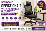 Wayfair Office Chair with Headrest and Footrest Coupon Code