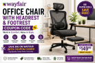 Wayfair Office Chair with Headrest and Footrest Coupon Code